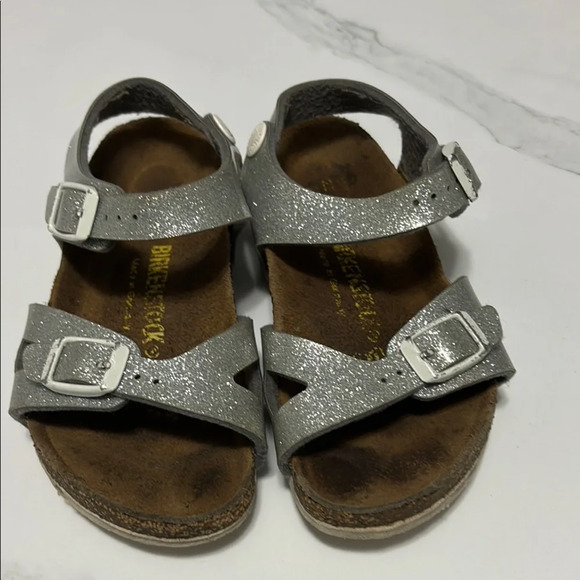 Birkenstock Kids Silver Sandals - Picture 1 of 5